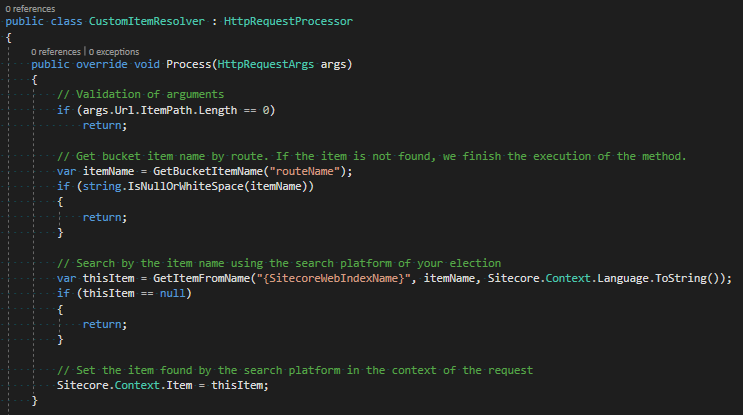 Custom Item Resolver Pipeline