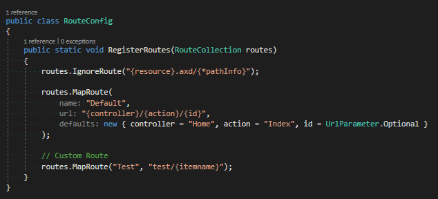 RouteConfig-CustomItemResolver