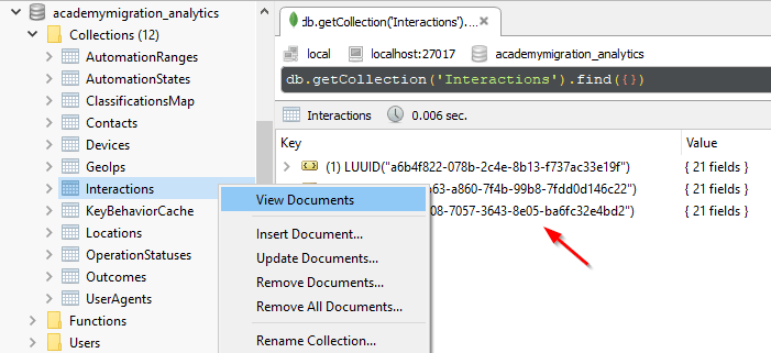 Interactions Collection
